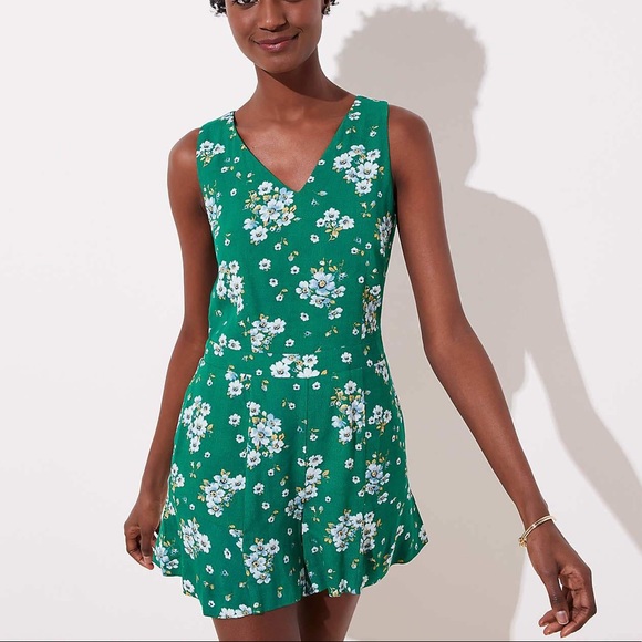 LOFT Pants - Loft Green Floral Romper